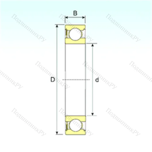 Подшипник шариковый радиальный 6016-RS от производителя  ISB