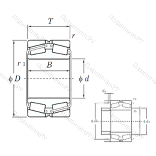 Подшипник роликовый радиально-упорный 45284