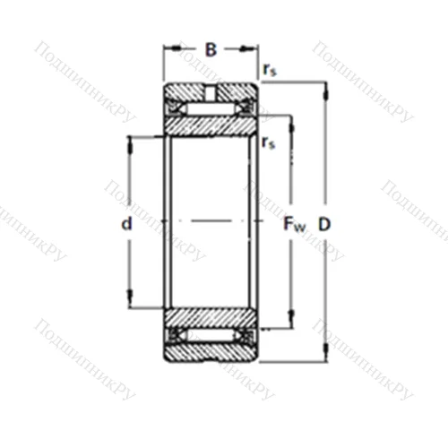 Подшипник игольчатый радиальный NA 2055 от производителя  TIMKEN Подшипник игольчатый радиальный NA 2055 от производителя  TIMKEN