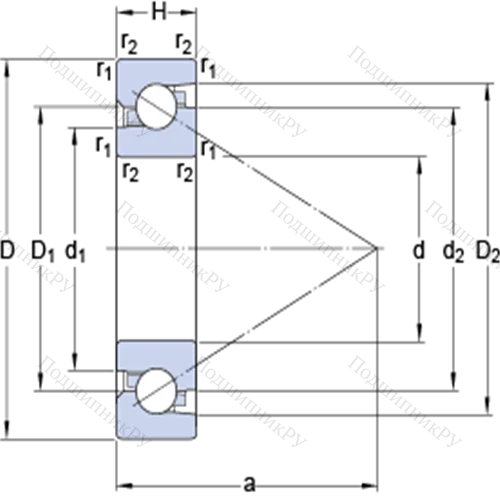 Прецизионные одинарные упорно-радиальные шарикоподшипники для винтовых передач BSA 202 C от производителя  SKF