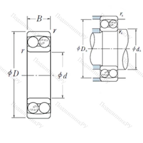 Подшипник шариковый радиальный самоцентрирующийся 1300 от производителя  NSK Подшипник шариковый радиальный самоцентрирующийся 1300 от производителя  NSK