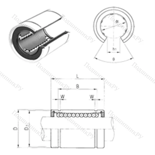 Подшипник шариковый линейный LM 12OP