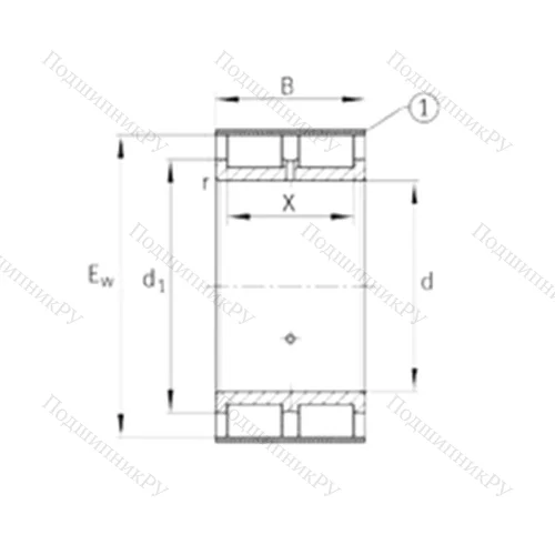 Подшипник роликовый радиальный RSL 185006-A от производителя  INA