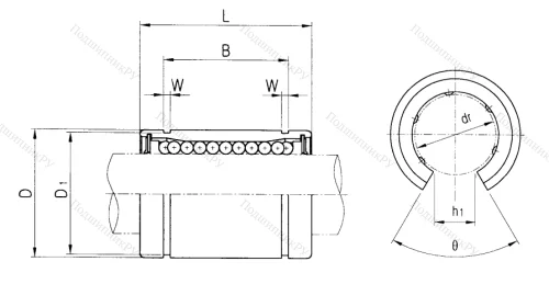 Подшипник LM 35 UU OP в Казани