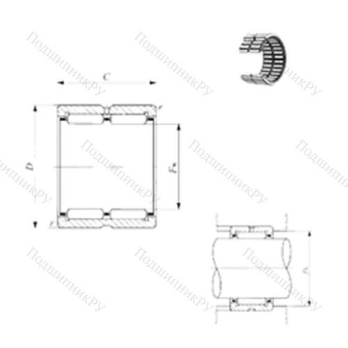Подшипник игольчатый радиальный RNA 6919 от производителя  IKO