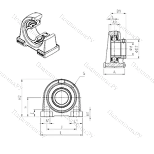 Подшипниковый узел шариковый радиальный ESPAE 212 от производителя  SNR