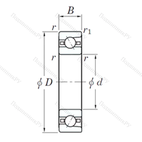 Подшипник шариковый радиально-упорный 3NC HAR 021C FT