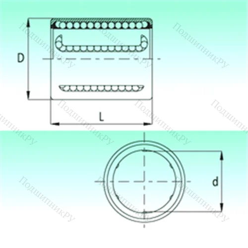 Подшипник шариковый линейный KH 1026-PP от производителя  NBS