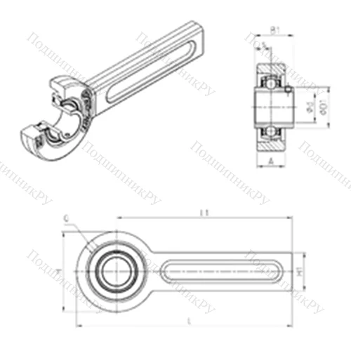 Подшипниковый узел шариковый радиальный UCSP 208 от производителя  SNR