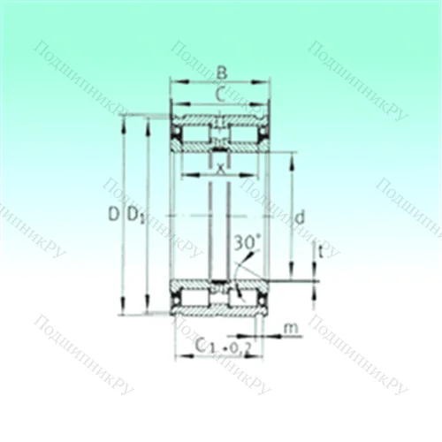 Подшипник роликовый радиальный SL 045020-PP от производителя  NBS