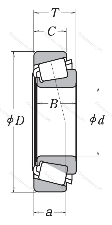 Конический роликовый подшипник 4T-30207 от производителя  NTN