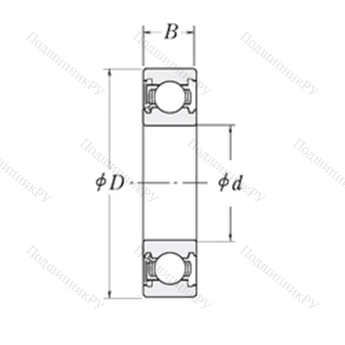 Подшипник шариковый радиальный LJ 1.1/8-RS от производителя  RHP