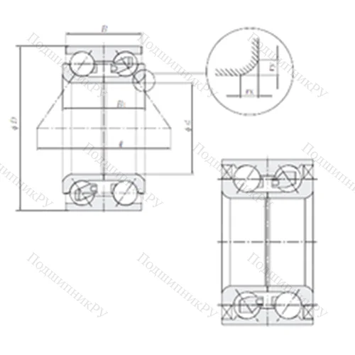 Подшипник шариковый радиально-упорный DE 0745LLCS 32PX 1/5A от производителя  NTN