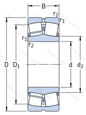 Сферический роликовый подшипник 23032 CC/W 33 от производителя  SKF