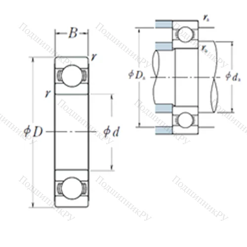 Подшипник шариковый радиальный B 610-2