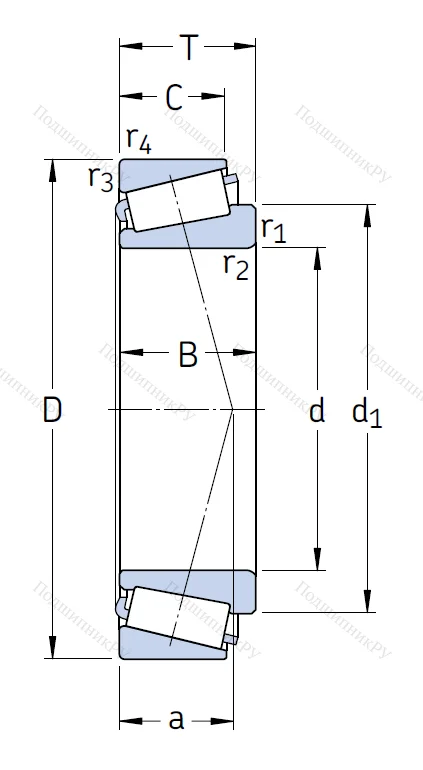 Конический роликовый подшипник 32216 J 2/Q от производителя  SKF