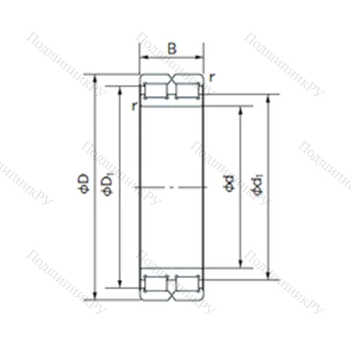 Подшипник роликовый радиальный RB 4934