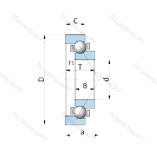 Подшипник шариковый радиально-упорный SF 3607VPX 1 от производителя  NTN