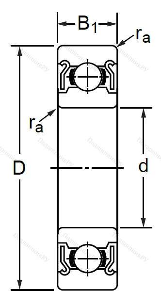 Дюймовый шариковый подшипник RMS 15 ZZ (MJ 1-7/8-2Z) в Казани