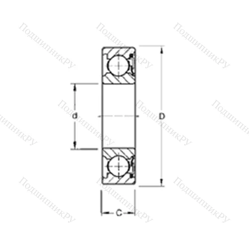 Подшипник шариковый радиальный 37P