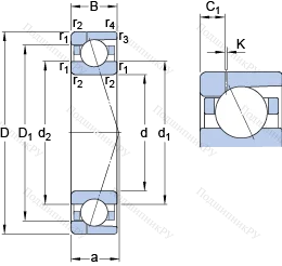 Подшипник 7011 ACD/HCP 4AH 1