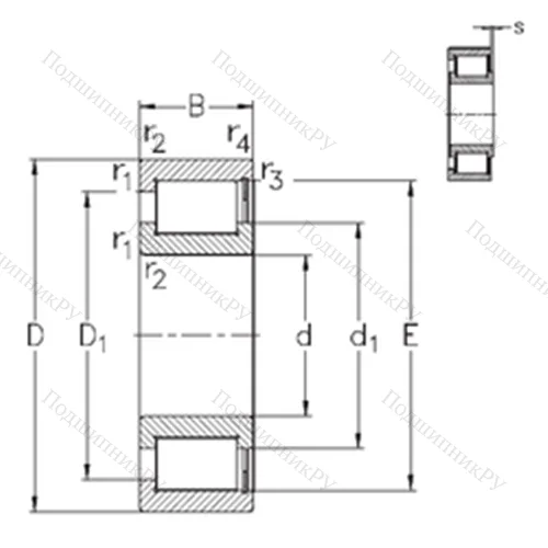 Подшипник роликовый радиальный NCF 2913-V от производителя  NKE