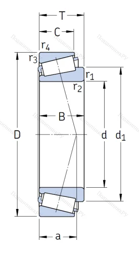 Конический роликовый подшипник 30204 J 2/Q от производителя  SKF
