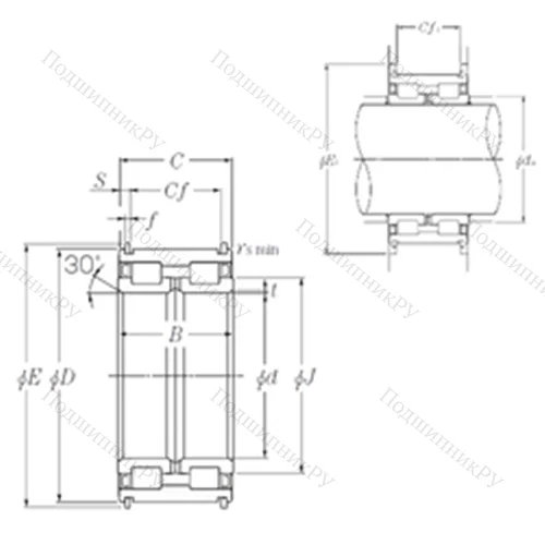 Подшипник роликовый радиальный SL 04-5044NR от производителя  NTN