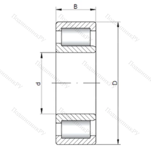 Подшипник роликовый радиальный NJF 2320 V