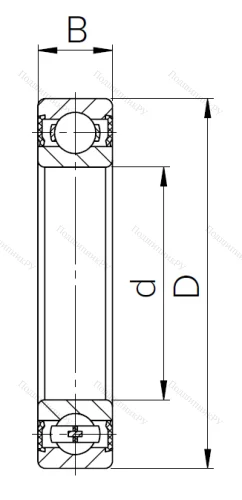 Шариковый однорядный подшипник 180222 (6222 2RS) в Казани
