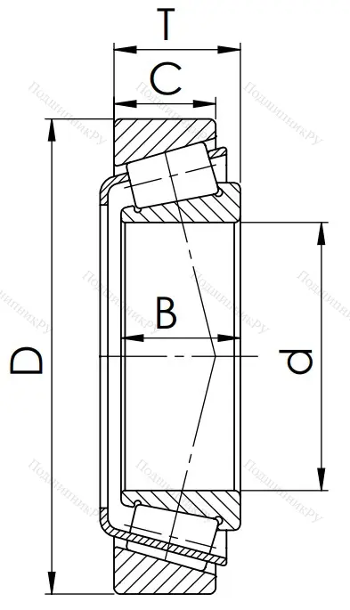Конический роликовый подшипник 33118 (3007718) в Казани