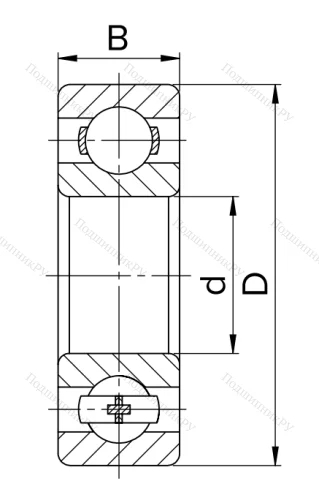 Миниатюрный шариковый подшипник 80023 (623 ZZ) в Казани