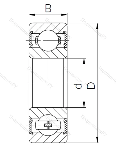 Шариковый однорядный подшипник 180104 T (6004-2RST.CRF) в Казани