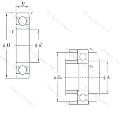 Подшипник шариковый радиальный 6304R