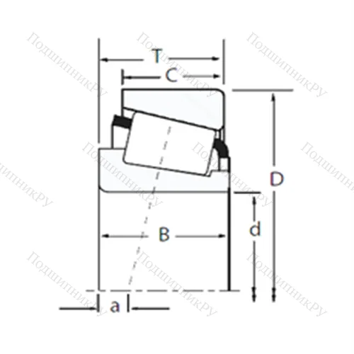 Подшипник роликовый радиально-упорный 32217 от производителя  TIMKEN