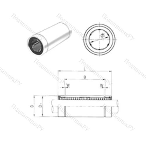 Подшипник шариковый линейный LM 13L от производителя  Samick