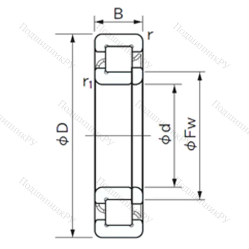 Подшипник роликовый радиальный NUP 219 E