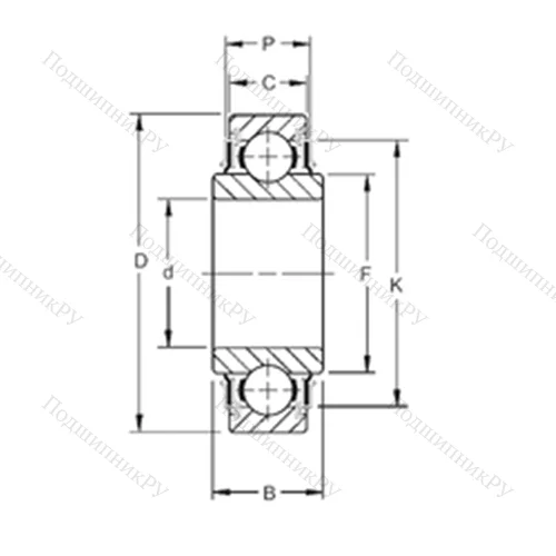 Подшипник шариковый радиальный 203KRR 7
