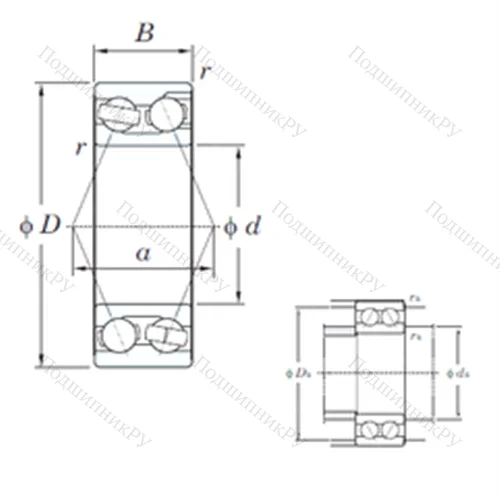 Подшипник шариковый радиально-упорный 3312 от производителя  KOYO