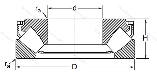 Упорный роликовый подшипник 29416 M (9039416 Л ГОСТ) в Казани