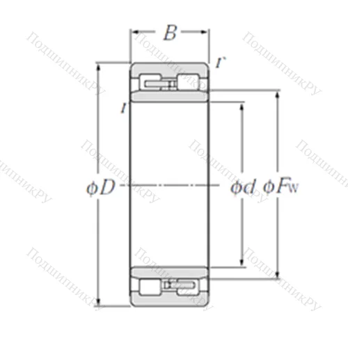 Подшипник роликовый радиальный NNU 4988 от производителя  NTN