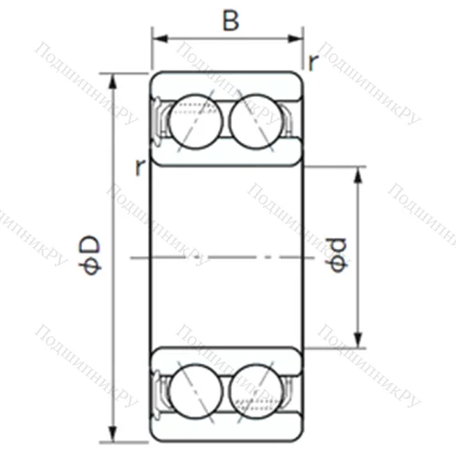 Подшипник шариковый радиально-упорный 5209ANS