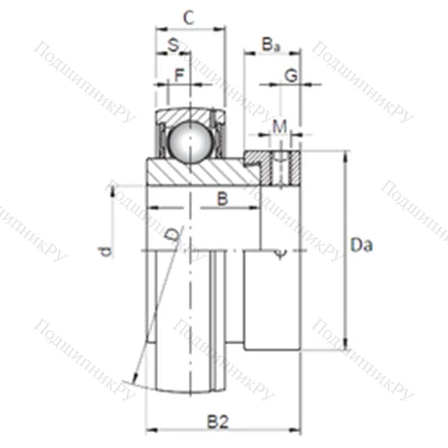 Подшипник шариковый радиальный FD 207 от производителя  CX Подшипник шариковый радиальный FD 207 от производителя  CX