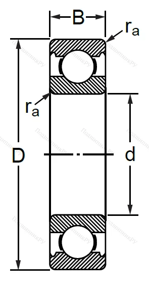 Шариковый однорядный подшипник 302 (6302) в Казани
