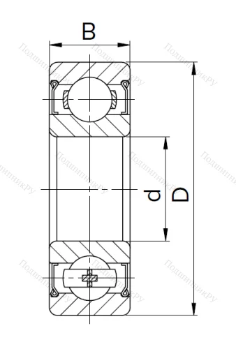 Миниатюрный шариковый подшипник 80016 T (606 ZZT) WZO1TEEIFV в Казани