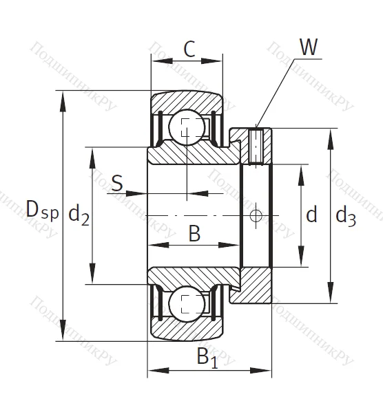 Закрепляемый подшипник RAE 35 XL NPP B