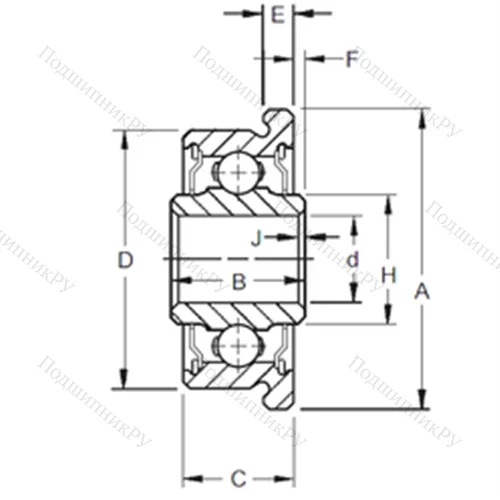 Подшипник шариковый радиальный F 3DD от производителя  TIMKEN
