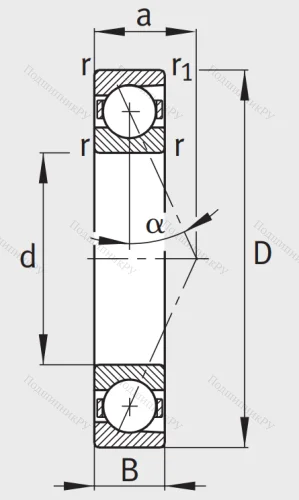 Сверхточный подшипник B 7014 ETP 4SUL от производителя  FAG