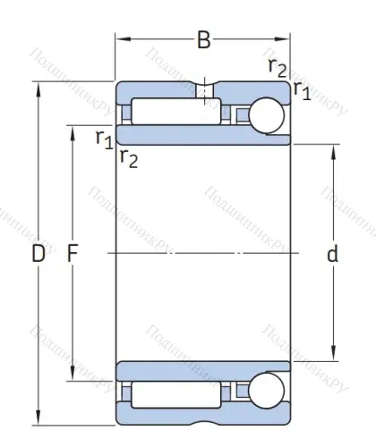 Комбинированный подшипник NKIA 5909 от производителя  SKF
