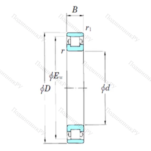 Подшипник роликовый радиальный 3NCN 1017